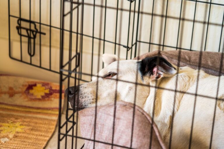 Train your dog to be comfortable in a crate?